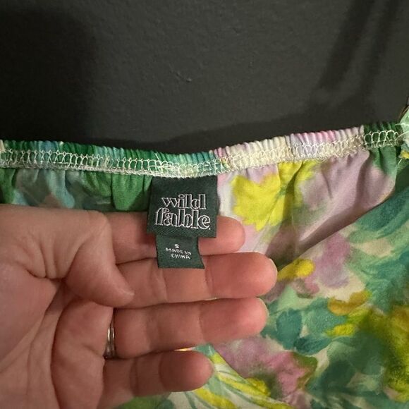 Wild Fable Lime Floral Tart Tank Top NWT Size Small - Picture 11 of 15